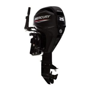 mercury 25hp efi fourstroke outboard motor manual start, tiller, 20 inch shaf